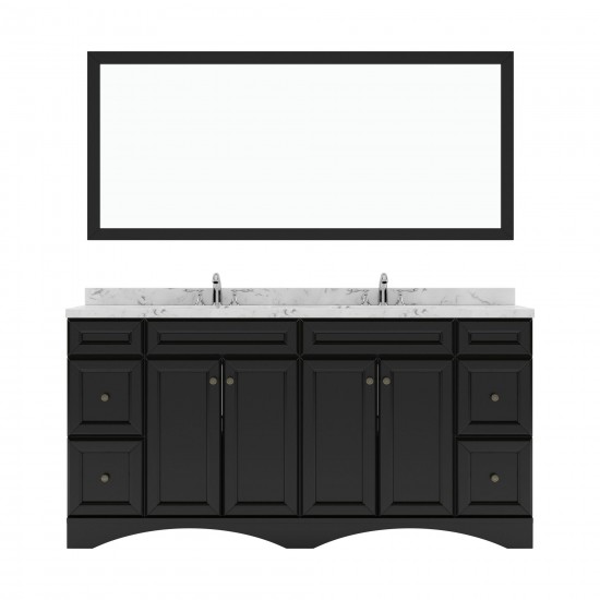 Talisa 72" Double Bath Vanity in Espresso, Quartz Top, Sinks, ED-25072-CMSQ-ES