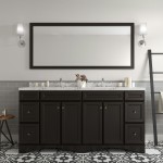 Talisa 72" Double Bath Vanity in Espresso, Quartz Top, Sinks, ED-25072-CMSQ-ES