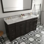 Talisa 72" Double Bath Vanity in Espresso, Quartz Top, Sinks, ED-25072-CMSQ-ES