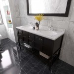 Winterfell 60" Bath Vanity in Espresso, Quartz Top, Sinks, ED-30060-CMRO-ES