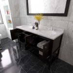 Winterfell 60" Bath Vanity in Espresso, Quartz Top, Sinks, ED-30060-CMRO-ES