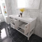 Winterfell 60" Double Bath Vanity White, Quartz Top, Sinks, ED-30060-CMRO-WH-001