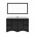 Talisa 60" Bath Vanity in Espresso, Quartz Top, Sink, ES-25060-CMRO-ES