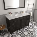 Talisa 60" Bath Vanity in Espresso, Quartz Top, Sink, ES-25060-CMRO-ES