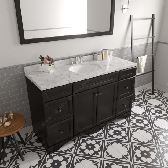 Talisa 60" Bath Vanity in Espresso, Quartz Top, Sink, ES-25060-CMRO-ES-002