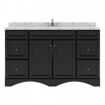 Talisa 60" Bath Vanity in Espresso, Quartz Top, Sink, ES-25060-CMRO-ES-NM