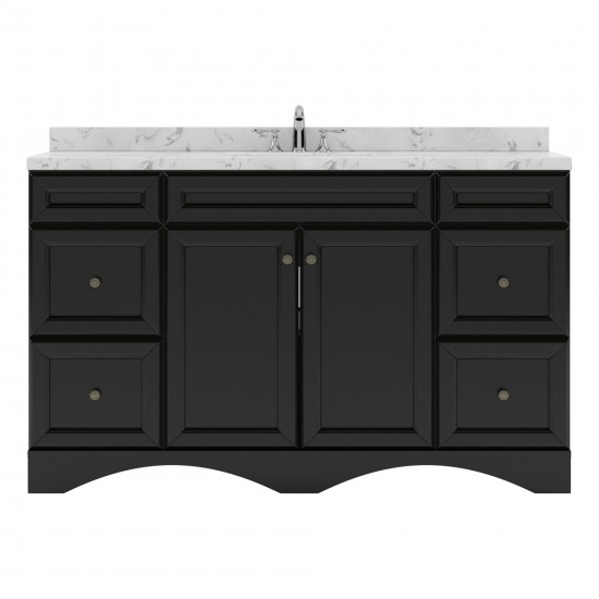 Talisa 60" Bath Vanity in Espresso, Quartz Top, Sink, ES-25060-CMRO-ES-NM