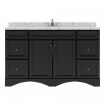 Talisa 60" Bath Vanity in Espresso, Quartz Top, Sink, ES-25060-CMSQ-ES-NM