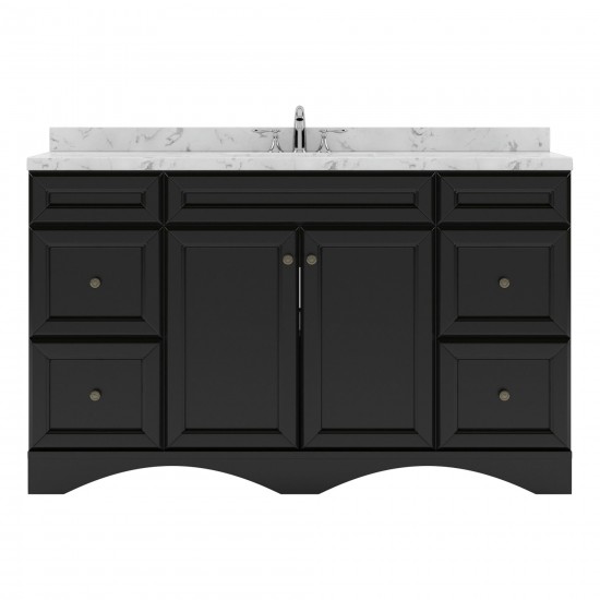 Talisa 60" Bath Vanity in Espresso, Quartz Top, Sink, ES-25060-CMSQ-ES-NM