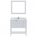 Winterfell 36" Bath Vanity in White, Quartz Top, Sink, ES-30036-CMRO-WH