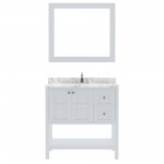 Winterfell 36" Bath Vanity in White, Quartz Top, Sink, ES-30036-CMRO-WH-002