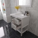 Winterfell 36" Bath Vanity in White, Quartz Top, Sink, ES-30036-CMRO-WH-002