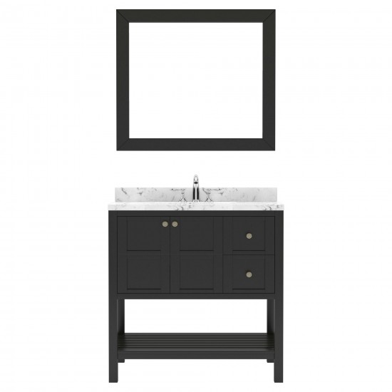 Winterfell 36" Bath Vanity in Espresso, Quartz Top, Sink, ES-30036-CMSQ-ES-002