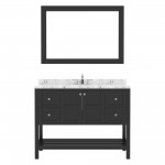 Winterfell 48" Bath Vanity in Espresso, Quartz Top, Sink, ES-30048-CMRO-ES