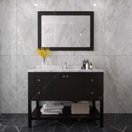 Winterfell 48" Bath Vanity in Espresso, Quartz Top, Sink, ES-30048-CMRO-ES