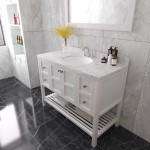 Winterfell 48" Bath Vanity in White, Quartz Top, Sink, ES-30048-CMRO-WH