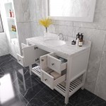 Winterfell 48" Bath Vanity in White, Quartz Top, Sink, ES-30048-CMRO-WH-002