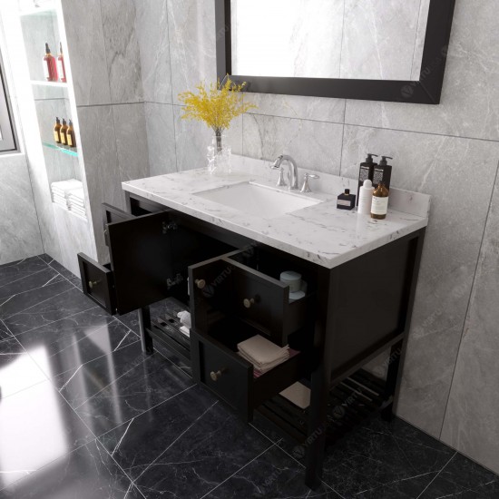 Winterfell 48" Bath Vanity in Espresso, Quartz Top, Sink, ES-30048-CMSQ-ES-002