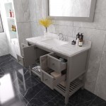 Winterfell 48" Bath Vanity in Gray, Quartz Top, Sink, ES-30048-CMSQ-GR-001