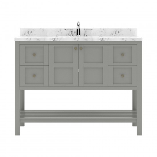 Winterfell 48" Bath Vanity in Gray, Quartz Top, Sink, ES-30048-CMSQ-GR-NM