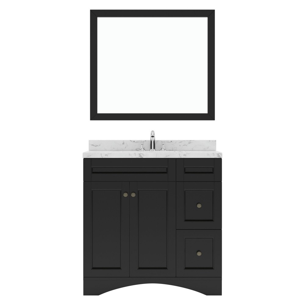 Elise 36" Bath Vanity in Espresso, Quartz Top, Sink, ES-32036-CMRO-ES