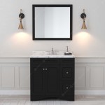 Elise 36" Bath Vanity in Espresso, Quartz Top, Sink, ES-32036-CMRO-ES