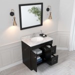 Elise 36" Bath Vanity in Espresso, Quartz Top, Sink, ES-32036-CMRO-ES