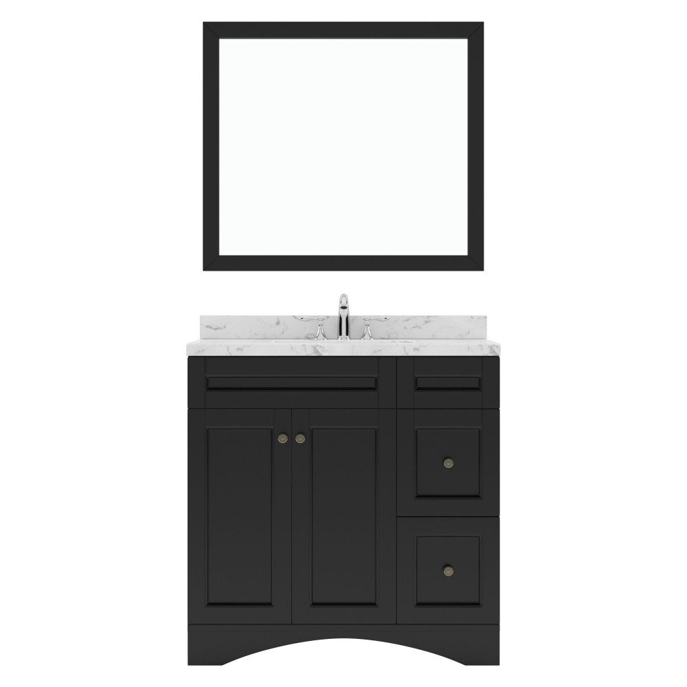 Elise 36" Bath Vanity in Espresso, Quartz Top, Sink, ES-32036-CMSQ-ES-001