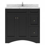 Elise 36" Bath Vanity in Espresso, Quartz Top, Sink, ES-32036-CMSQ-ES-NM