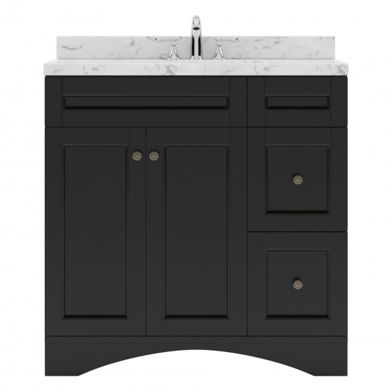 Elise 36" Bath Vanity in Espresso, Quartz Top, Sink, ES-32036-CMSQ-ES-NM