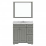 Elise 36" Single Bath Vanity in Gray, Quartz Top, Sink, ES-32036-CMSQ-GR-002