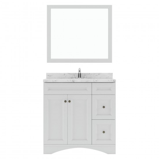 Elise 36" Single Bath Vanity in White, Quartz Top, Sink, ES-32036-CMSQ-WH-001