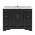 Elise 48" Bath Vanity in Espresso, Quartz Top, Sink, ES-32048-CMRO-ES-NM