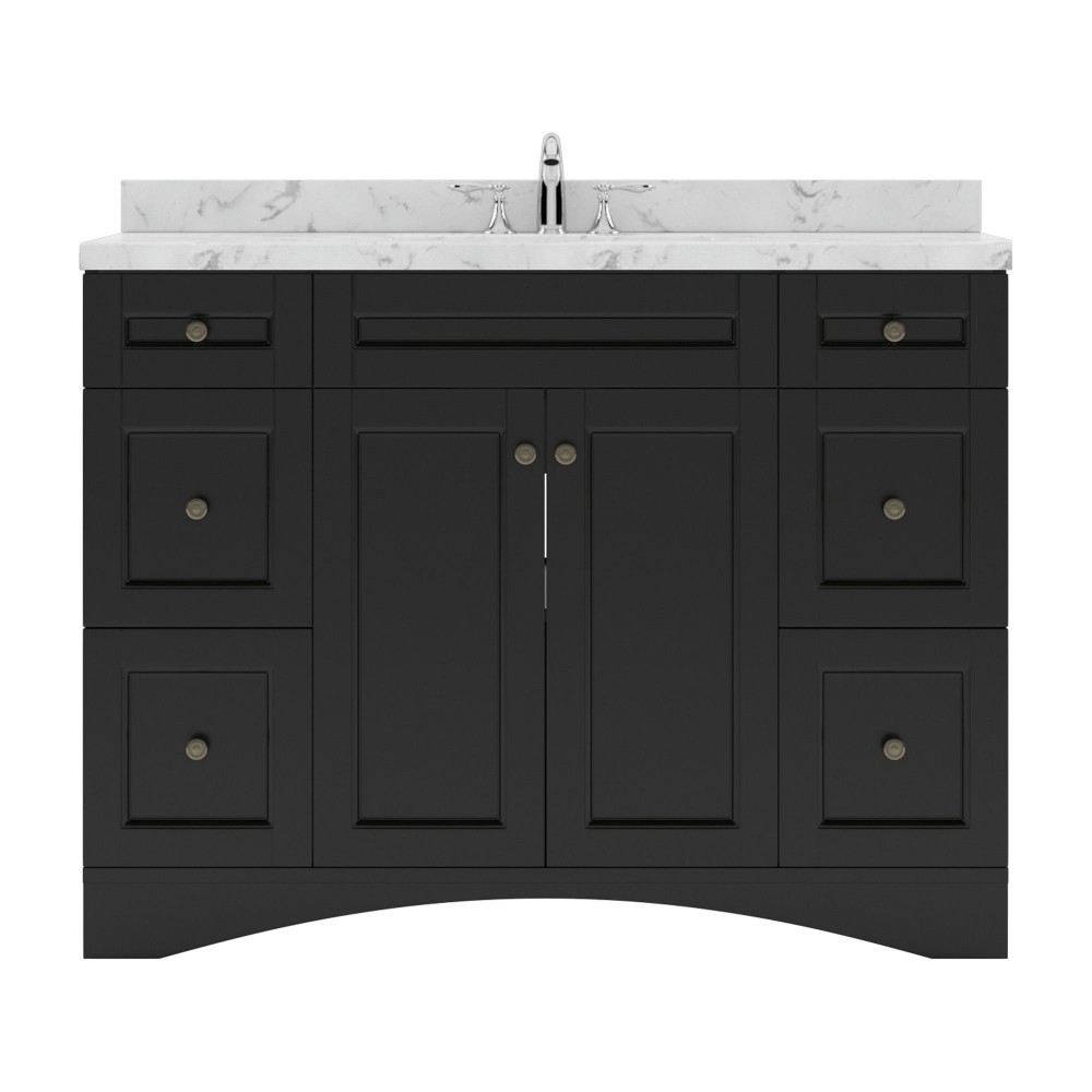 Elise 48" Bath Vanity in Espresso, Quartz Top, Sink, ES-32048-CMRO-ES-NM