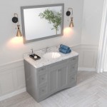 Elise 48" Single Bath Vanity in Gray, Quartz Top, Sink, ES-32048-CMRO-GR-001