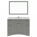 Elise 48" Single Bath Vanity in Gray, Quartz Top, Sink, ES-32048-CMRO-GR-002