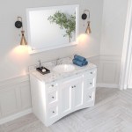 Elise 48" Single Bath Vanity in White, Quartz Top, Sink, ES-32048-CMRO-WH