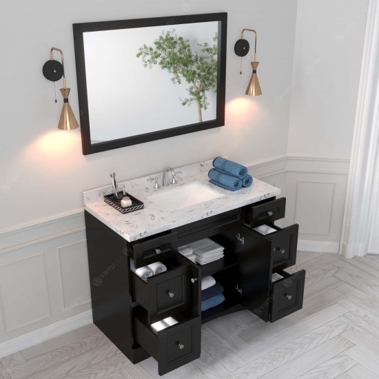 Elise 48" Bath Vanity in Espresso, Quartz Top, Sink, ES-32048-CMSQ-ES-001