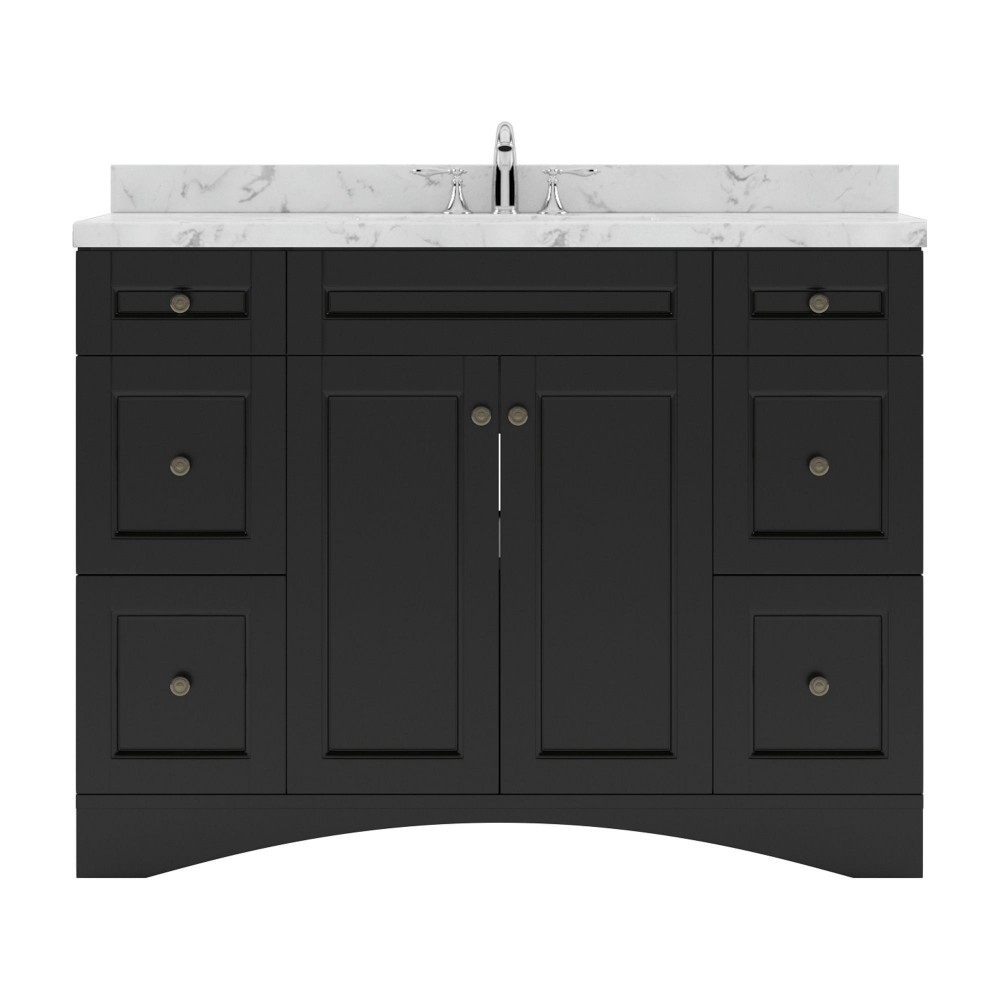 Elise 48" Bath Vanity in Espresso, Quartz Top, Sink, ES-32048-CMSQ-ES-NM