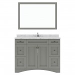 Elise 48" Single Bath Vanity in Gray, Quartz Top, Sink, ES-32048-CMSQ-GR