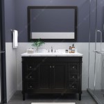 Tiffany 48" Bath Vanity in Espresso, Quartz Top, Sink, ES-40048-CMRO-ES-002