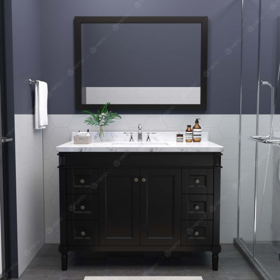 Tiffany 48" Bath Vanity in Espresso, Quartz Top, Sink, ES-40048-CMSQ-ES-001