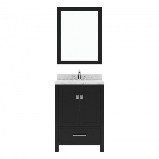 Caroline Avenue 24" Bath Vanity Espresso, Quartz Top, Sink, GS-50024-CMRO-ES-001