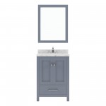 Caroline Avenue 24" Bath Vanity in Gray, Quartz Top, Sink, GS-50024-CMRO-GR