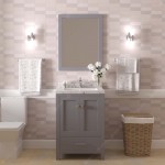 Caroline Avenue 24" Bath Vanity in Gray, Quartz Top, Sink, GS-50024-CMRO-GR