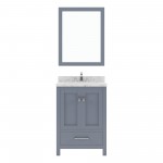 Caroline Avenue 24" Bath Vanity in Gray, Quartz Top, Sink, GS-50024-CMRO-GR-001