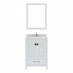 Caroline Avenue 24" Bath Vanity in White, Quartz Top, Sink, GS-50024-CMRO-WH