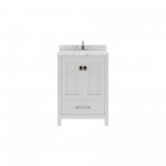 Caroline Avenue 24" Bath Vanity in White, Quartz Top, Sink, GS-50024-CMRO-WH-NM