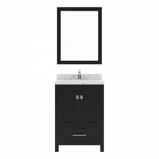 Caroline Avenue 24" Bath Vanity in Espresso, Quartz Top, Sink, GS-50024-CMSQ-ES