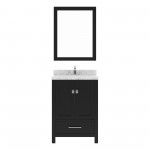 Caroline Avenue 24" Bath Vanity Espresso, Quartz Top, Sink, GS-50024-CMSQ-ES-001